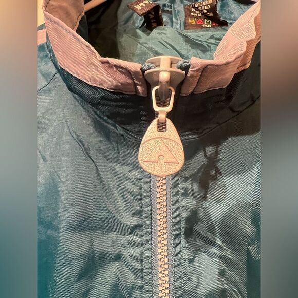 Vintage Airwalk windbreaker 🔥 teal & grey 🔥 excellent condition 🔥 medium - Picture 4 of 9